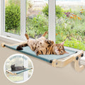 Sysmahing Cat Window Perch(2 in 1) Cat Window Hammock with 2 Strong Suction Cups Comzy Cat Window Bed for Cats Inside Cat Window Seat for Large Cat and Kitten in Windowsill Bedside and Drawer