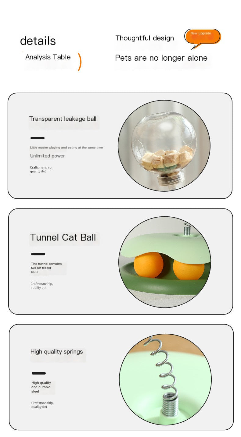 Cat Treat Puzzle Toy | Interactive Slow Feeder Ball for Indoor Cats